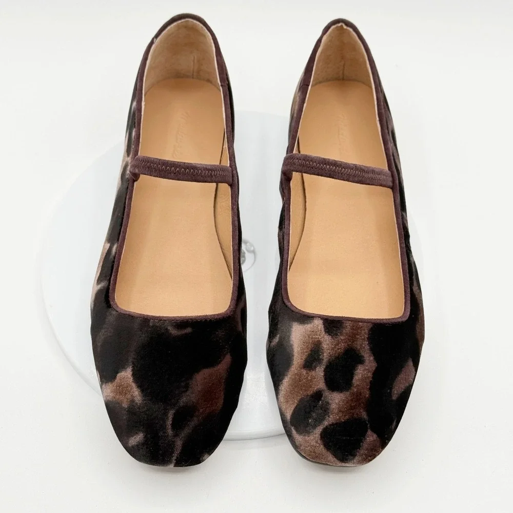 Madewell Greta Ballet Flat Size 8.5 Leopard / Espresso Womens - NEW IN BOX